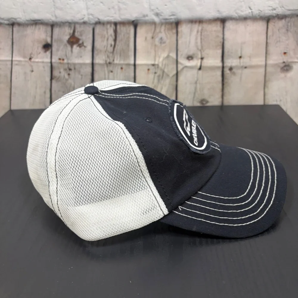 Tee Luv Chevrolet Trucker Hat Navy Blue White Mesh Snapback Chevy Logo Cap
